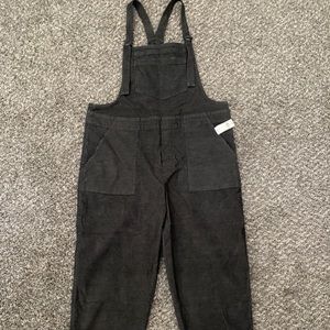 COPY - Aerie black corduroy overalls, L